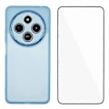 Pikkukuva 1 / 5: WANLONFENG DKSM -sarja Xiaomi Redmi 14C 4G 14R 5G Poco C75 4G TPU -kotelolle puhelimen suojus karkaistulla lasilla Transparent White