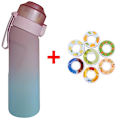 Miniatyrbild 2 av 5: Smaksatt vattenflaska med 7 smakpods Air Water Up flaska Frostad svart 650ml Air Starter Up Set Vattenkopp för camping Sport P China