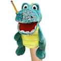 Pikkukuva 1 / 2: Ulkomainen kauppa Jeff käsipukki lelu suu hauska plussilelu zombi rock Jeff vanhemmat-lapsi käsipukki suu voi liikkua Jeff the Dinosaur