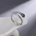 Miniatyrbilde 2 av 4: Dame ring skinnende slangeform justerbar åpen ring