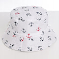 Miniatyrbilde 4 av 4: Barnebøttehatt Justerbar Solhatt Pustende Strandhatt For Gutter Jenter_ll Anchor White 1-2 Years