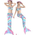 Miniatyrbild 1 av 4: 3 st flickor baddräkter sjöjungfru för simning sjöjungfru kostym bikini set style3 100