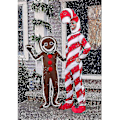 Miniatyrbild 4 av 5: Isad Gingerbread Man-kostym för vuxna, Julpepparkakskostym M