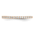 Miniatyrbillede 4 af 5: 14k rosaguld 1/3 karat diamant vielsesring størrelse 7,00 smykker til kvinder - 1,0 gram .30 dwt