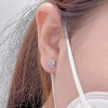 Miniatyrbillede 3 af 5: Spiderman Maske Pave Stud Øreringe På Lager Nu 925 Sterling Sølv Øreringe Cool Style Statement Smykker Mand Kvinde 1