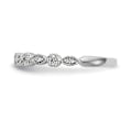 Miniatyrbillede 4 af 5: 14k Hvidguld Fancy 1/6 Carat Diamant Vielsesring Størrelse 7.00 Smykker til Kvinder - 2.6 Gram .15 dwt