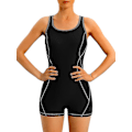 Miniatyrbilde 1 av 4: Kvinners Boyleg Racerback One Piece Athletic Swimsuit Pro Match Badedrakt BLA M