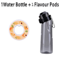 Pikkukuva 2 / 5: Makuvesi pullo 7 makuainetta Air Water Up pullo Frosted Black 650ml Air Starter Up Set vesimuki retkeilyyn urheiluun D SPAIN
