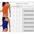 Miniatyrbilde 2 av 2: Kvinners Boho Bandeau En-delt badedrakt Stroppeløs badedrakt Off Shoulder Badetøy Sommer Strandklær Svømmedrakt Black M