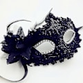 Miniatyrbild 4 av 5: Maskeradmask för kvinnor Jul Kvinnor Blomma Halvansiktsmasker Ögonmask Cosplay Spetsmask