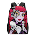 Miniatyrbild 3 av 5: Monster High 3D-mönstrad skolväska för barn, flickor, pojkar, casual ryggsäckar, barnryggsäckar, pojkar, flickor, multifunktionella skolväskor 1