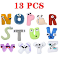 Miniatyrbild 1 av 5: Alphabet Lore Plyschleksaker 0-9 Nummerdjur Plushie Utbildning Numberblock Dockor För Barn Barn Julgåva ILP 13 PCS N-Z