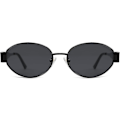 Pikkukuva 2 / 5: SOJOS Retro Ovaalin Muotoiset Aurinkolasit Naisille ja Miehille Trendikkäät Aurinkolasit Klassiset Lasit UV400 Suoja SJ1217_SJJYV Shiny Black-Grey