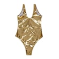 Miniatyrbillede 5 af 5: 9335# Dame Reflekterende Heldragt Split Seksuel Badedragt Guld Rash Guard Til Kvinder Cupshe Golden M