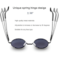 Pikkukuva 3 / 4: Vintage Pyöreät John Lennon Polaroid Aurinkolasit Miehille ja Naisille Ympyrä Hippi Aurinkolasit_l25 Blue Lens silver Frame