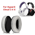 Miniatyrbillede 2 af 5: Bløde Ørepude til HyperX Cloud 2 II X Hovedtelefoner - Hukommelsesskum Dæksler Light gray