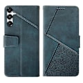 Pikkukuva 1 / 5: IDEWEI Samsung Galaxy A26 5G -kotelo nahkainen lompakkokotelo jalustalla vasikannahka-kuviolla - Sininen Red