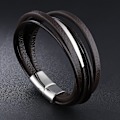 Miniatyrbillede 2 af 3: Fars læderarmbånd med gravering - DAD læderarmbånd med gaveæske til far