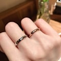 Miniatyrbillede 4 af 4: 2x/sæt brude brusebad ringe forlovelsesring glitter fidget kvinder ringe legering