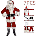 Miniatyrbillede 1 af 5: Mænds Julemandskostume Voksen Julemandskostume Julemandsdragt 7pcs XL