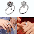 Miniatyrbillede 2 af 5: 2 stk. Lotus Mantra Ring Finr Ring Ring Ring Smykker