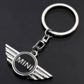 Miniatyrbilde 1 av 2: Lang metall nøkkelring med billogo for Mini Cooper Black