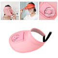 Miniatyrbillede 2 af 2: Fan Cap USB Opladning Baseball Golf Hat Køl Dit Ansigt I Varmt Sol Sommer Camping & Vandreture For Voksne Teenagere Pink