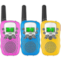 Miniatyrbillede 2 af 5: Børne Walkie Talkies 3 stk., 3 Miles Lang Rækkevidde Med Baggrundsbelyste Lommelygter