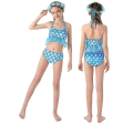 Miniatyrbild 2 av 4: 3 st flickor baddräkter sjöjungfru för simning sjöjungfru kostym bikini set style1 140