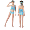 Miniatyrbilde 2 av 4: 3 stk jentebadedrakter havfrue for svømming havfrue kostyme bikinisett style1 100