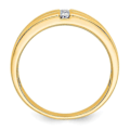 Miniatyrbillede 3 af 5: 14k Guld Lab-dyrket Diamant Poleret og Satin Herre Ring Størrelse 10.00 Smykker til Mænd