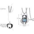 Miniatyrbilde 2 av 5: Herre Rustfritt Stål Gresk Blå Drage Ondt Øye Øks Støping Hundemerke Anheng Amulet