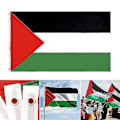 Miniatyrbilde 4 av 5: Stort Palestina-flagg Palestina-flagg 5ft Palestina-flagg Badge Støtte Palestina Fredsflagg Lett Holdbar[PB] 3x5ft
