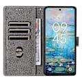 Miniatyrbillede 2 af 5: Til TCL 50 Pro NxtPaper 5G / 50 NxtPaper 5G Wallet Case RFID-blokering PU Læder Cover Stand View - Brown