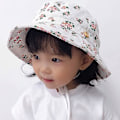 Miniatyrbild 2 av 4: Barnhatt Justerbar Solhatt Andningsbar Strandhatt För Pojkar Flickor_ll Floral Beige 2-6 Years