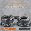 Miniatyrbilde 5 av 5: Erstatningsøreputer til hodetelefoner for Skullcandy Hesh 3/anc/evo & Crusher Wireless/anc/evo/360 & Venue Anc Over-ear Protein Leather-Black