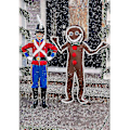 Miniatyrbild 3 av 5: Isad Gingerbread Man-kostym för vuxna, Julpepparkakskostym XL