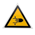 Miniatyrbild 1 av 4: 1st Varning Handkrossningsetikett Handkrossningsvarningsdekaler för Utrustning