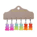 Miniatyrbild 4 av 5: Söt tecknad djur drop örhänge set godis gradient färg björn dingla örhängen 2