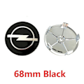 Miniatyrbillede 1 af 5: 4 stk. 68mm 64mm 60mm 59mm 56mm Auto Fælgdæksler Dæksel Badge Logo Emblem Til Opel Hjul Center Hub Caps Bil Styling Tilbehør, 4 stk. 68mm Sort