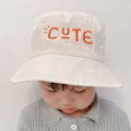 Miniatyrbild 2 av 5: Barnhatt Justerbar Solhatt Andningsbar Strandhatt För Pojkar Flickor_ll Cute Beige Graffiti letters 2-6 Years