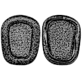 Miniatyrbilde 2 av 4: 1 par Skumøreputer Pute Lærøreputer for G935 G635 G533 G433 G231 Trådløst Spillhodetelefon Z