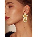 Miniatyrbillede 4 af 5: Guld Blomster Øreringe Guld Dangle Øreringe til Kvinder Romantiske Boho Blomster Statement Øreringe til Bryllup Fest Smykker