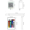 Miniatyrbillede 2 af 5: 24-Tasters IR Fjernbetjening og Hvid IR Controller til RGB LED Strip 3528 SMD Båndlys