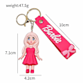 Miniatyrbillede 2 af 2: Barbie Nøglering Legetøj Pink Barbie Pige Kærlighed Hjerte Taske Vedhæng Pynt Bil Nøglering Tilbehør Gaver Girl