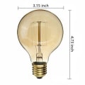 Pikkukuva 2 / 3: 6 kpl 40 W:n hehkulamppuja E27 Vintage Edison G80 hehkulamppu lämmin valkoinen 220 V