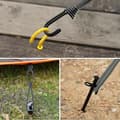 Miniatyrbillede 5 af 5: 8 STK Sorte Rustfri Bungee Cord Kroge med Spiraltrådsdesign (Gul) black