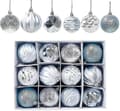 Utsökt 12-delars julgranskulor set julgranskulor set 6 cm (blå)