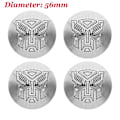 Pikkukuva 1 / 5: 4 kpl 56+60mm Cool Autobots Logo Transformers Badge Emblem Auton pyörän navan keskikorkit Tarra Vanteen kansi Auto Styling Tarvikkeet