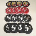 Miniatyrbillede 2 af 5: 4 stk. 50mm 56mm Abarth Bilhjulnav Center Cap Badge Covers Emblem Sticker Decal Styling Tilbehør,56mm Sort Abarth 1